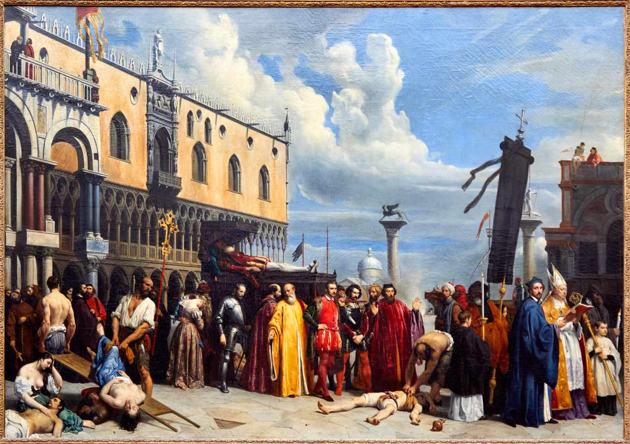Alexandre Hesse, Das Begräbnis des Tizian. Louvre, Paris. (Quelle: Alamy, ID 2AB8M3P)